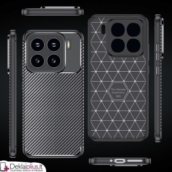 Carbon guminis dėklas - juodas (Xiaomi 15) Carbon guminis dėklas - juodas (Xiaomi 15)
